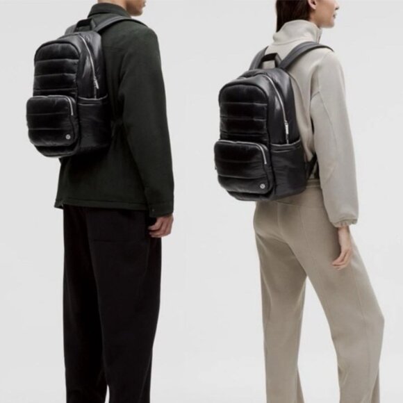 NEW Lululemon Everywhere Backpack Black Wunder Puff 22L Laptop School Gym Bag - Picture 5 of 15